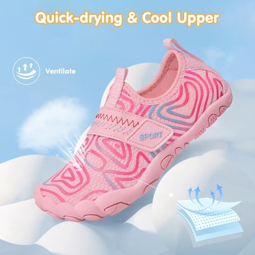 ATHMILE Kids Water Shoes Boys Girls Water Shoes Quick Dry Barefoot Beach Sports Swim Pool Summer Shoes(Little Kid/Big Kid)