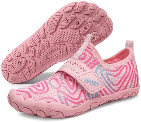 ATHMILE Kids Water Shoes Boys Girls Water Shoes Quick Dry Barefoot Beach Sports Swim Pool Summer Shoes(Little Kid/Big Kid)