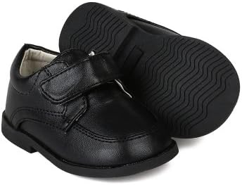 Auston Leatherette Strap School Dress Shoe (Infant/Toddler Boys) AH58 - White