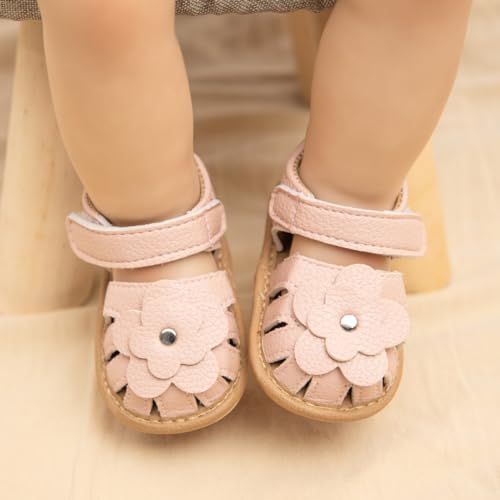 Babelvit Infant Baby Girl Boy Sandals Comfort Premium Summer Outdoor Casual Beach Shoes With Flower Bowknot Anti Slip Rubber Sole Newborn Toddler Prewalker First Walking Shoes
