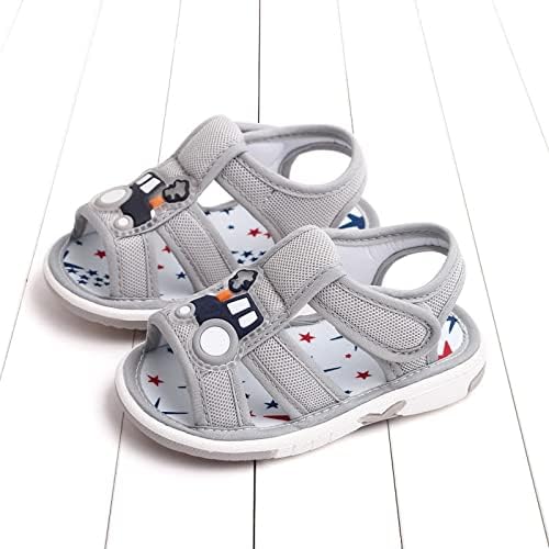 Baby Boy Squeaky Sandals Infant Premium Rubber Sole Closed-Toe Non-Slip Shoes Toddler Soft First Walkers Shoes