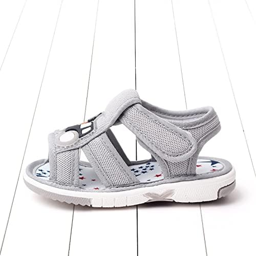 Baby Boy Squeaky Sandals Infant Premium Rubber Sole Closed-Toe Non-Slip Shoes Toddler Soft First Walkers Shoes