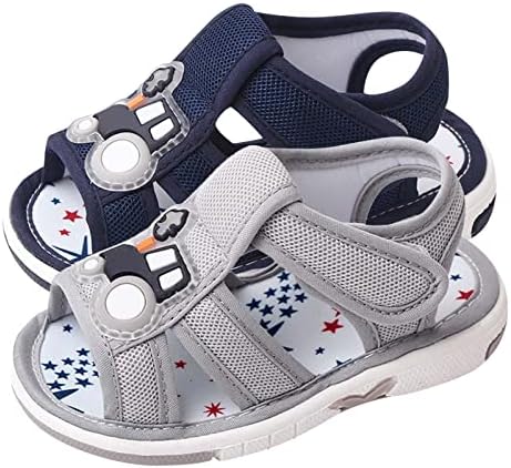 Baby Boy Squeaky Sandals Infant Premium Rubber Sole Closed-Toe Non-Slip Shoes Toddler Soft First Walkers Shoes