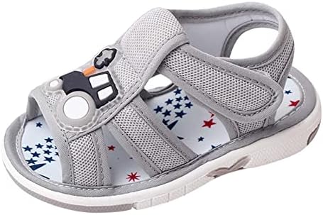 Baby Boy Squeaky Sandals Infant Premium Rubber Sole Closed-Toe Non-Slip Shoes Toddler Soft First Walkers Shoes