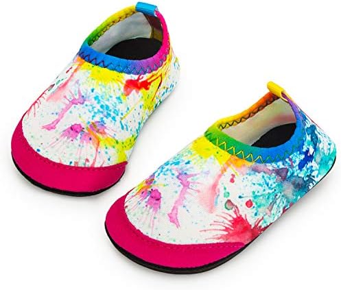 Baby Boys and Girls Swim Water Shoes Barefoot Aqua Socks Non-Slip for Beach Pool Toddler Kids