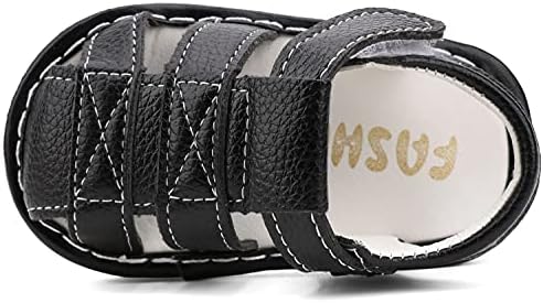 Baby Boys Girls Squeaky Sandals Summer Closed-Toe Anti-Slip Premium Rubber Sole Toddler First Walkers Shoes
