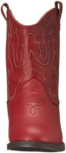 Baby Deer Faux-leather Rubber-soled Kids Pointed Toe Western Boot For Boy Or Girl Children With Ornamental Cowboy Stitching