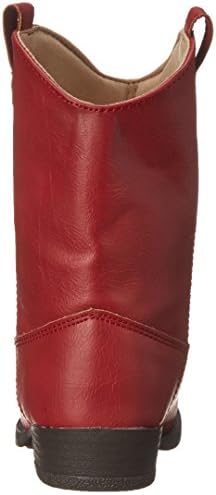 Baby Deer Faux-leather Rubber-soled Kids Pointed Toe Western Boot For Boy Or Girl Children With Ornamental Cowboy Stitching