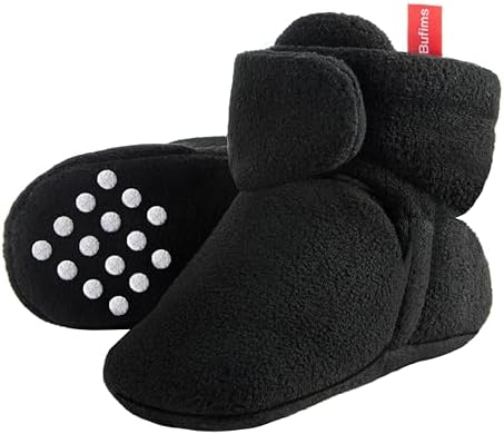 Baby Fleece Booties Newborn Unisex Booties Non-Slip Newborn Infant First Walkers Warm Shoes House Slippers for Baby Boys & Baby Girls Toddlers