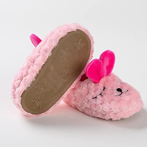 Baby Girl's Premium Soft Plush Slippers Cartoon Warm Winter House Shoes