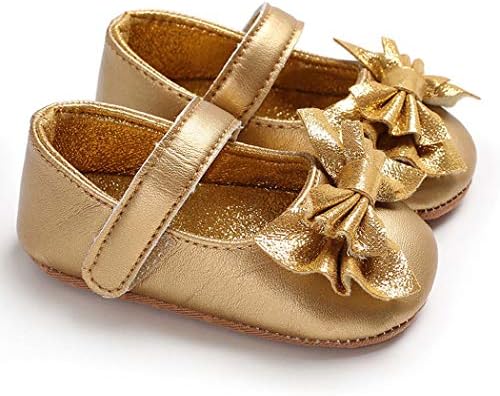 Baby Girl Shoes Mary Jane Flats With Bowknot Non-Slip Toddler First Walkers Infant Dress Shoes