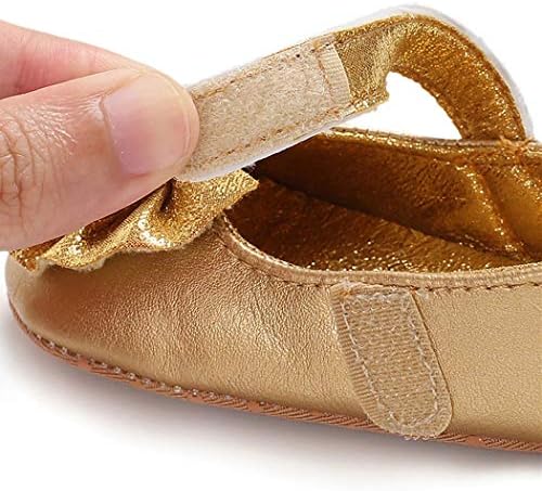 Baby Girl Shoes Mary Jane Flats With Bowknot Non-Slip Toddler First Walkers Infant Dress Shoes
