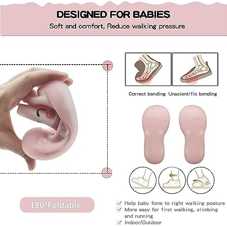Baby Girl Sock Shoes Rubber Sole Non Slip Indoor Slipper Infant Girls First Walking Floor Shoes Soft Sole Non-Skid Slipper Breathable Lightweight Cotton Mesh Baby Shoes