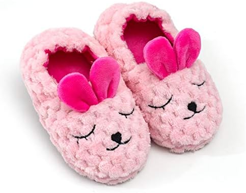 Baby Girls' House Slippers With Non-Slip Rubber
