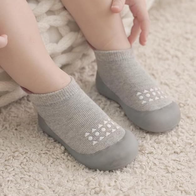 Baby Sock Shoes Baby Walking Shoes Infant Non-Slip Breathable Slippers With Soft Rubber Sole Baby Boys Girls Sneakers
