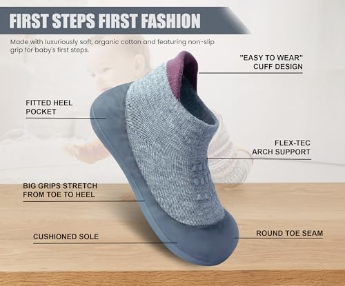 Baby Sock Shoes Boys Girls First Walking Shoes Non-Slip Slippers Soft Sole Sneakers Toddler Infant Babygirl