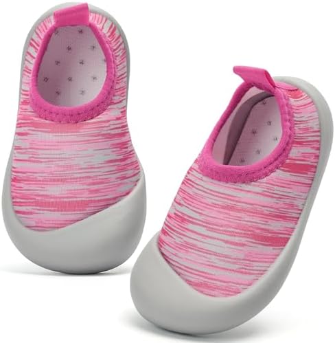 BACSAC Baby Boys and Girls Barefoot Water Shoes with Quick-Dry Upper Wide Toe Box Non-Slip Design for Toddler Kids for Beach Swimming Pool Walking Running