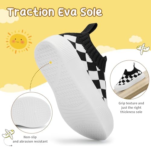 BACSAC Baby Shoes Toddler Shoes Boys Girls Infant Sock Shoes Lightweight Breathable Walking Baby Shoes 6-36 Months