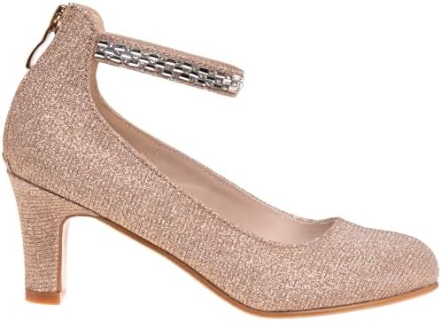 Badgley Mischka Girl's Ankle Strap Dress Pumps (Big Kid)
