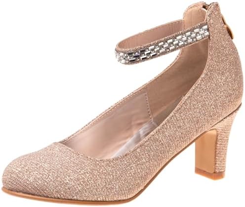 Badgley Mischka Girl's Ankle Strap Dress Pumps (Big Kid)