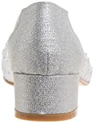Badgley Mischka Girl's Rosa Rhinestone Studded Mesh Heel Dress Closed Toe Pumps (Little Big Kid)