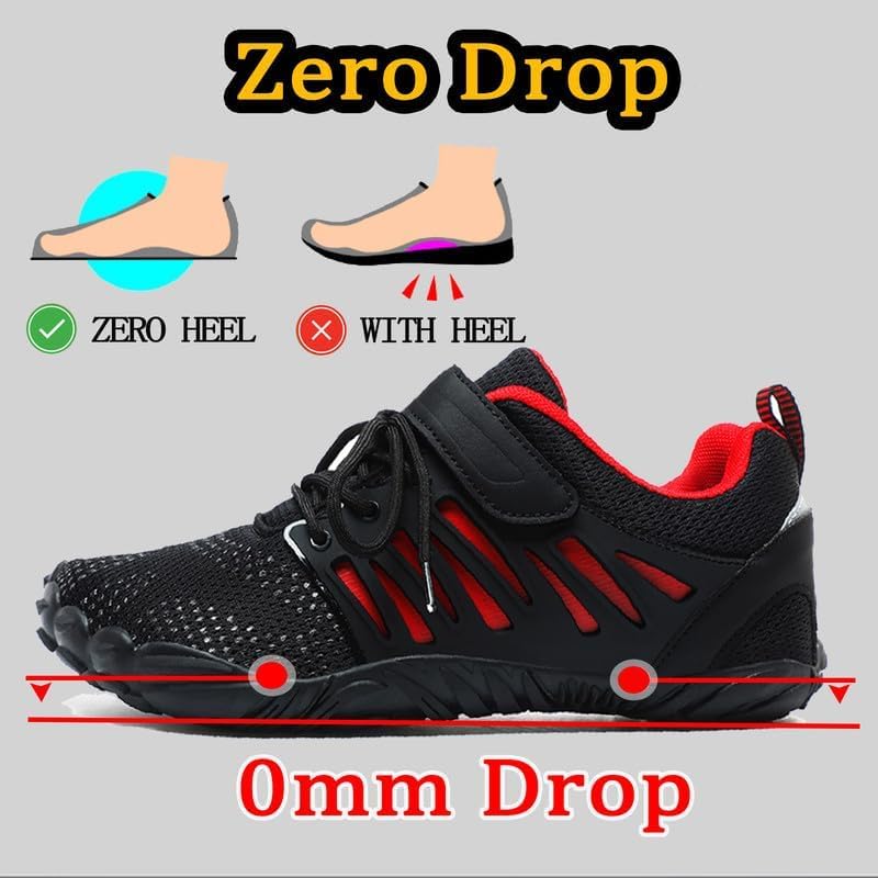 Barefoot Shoes Men Wide Toe Box Zero Drop Water Shoes Men For Gym Workout Minimalist Weightlifting Cross-Trainer Running Hike Grounded Footwear