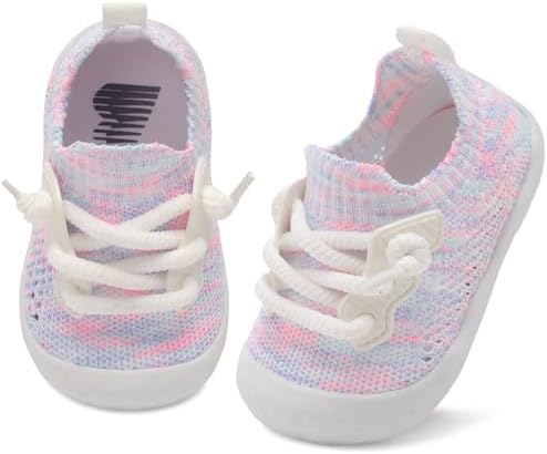 BARERUN Baby Shoes Baby First Walking Shoes Infant Sneakers Wide Toe Box Slip on Shoes Soft Sole Baby Boys Girls Crib Shoes Toddler Breathable Lightweight House Sock Shoes