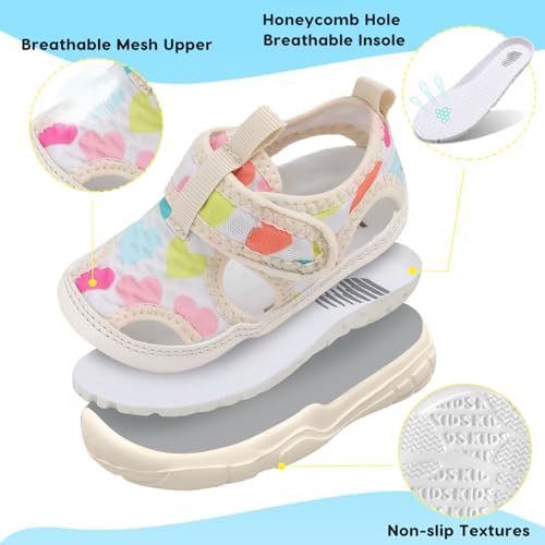 BARERUN Kids Water Shoes Boys Girls Barefoot Aqua Socks For Swim Surf Pool Beach Sport Lightweight Breathable Sandal Athletic Slip-On Sneaker For Toddler Outdoor Indoor