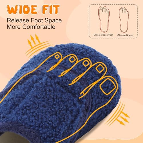 BARERUN Toddler Slippers Boys Girls House Shoes Warm Kids Slippers With Non-Slip Rubber Sole Fuzzy Cozy Walking Shoes Indoor/Outdoor