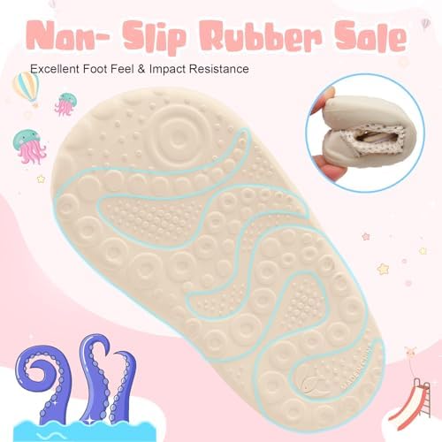 BARERUN Toddler Water Shoes Barefoot Water Shoes For Kids Baby Wide Aqua Socks With Arch Support Quick-Dry Breathable Boys Girls Sandals Walking Shoes For Beach Swim Pool Shoes