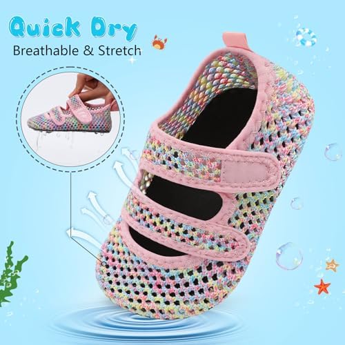 BARERUN Toddler Water Shoes Boys Girls Quick Dry Barefoot Aqua Shoes For Swim Pool Beach Non Slip Breathable Sandals Lightweight Summer House Slippers