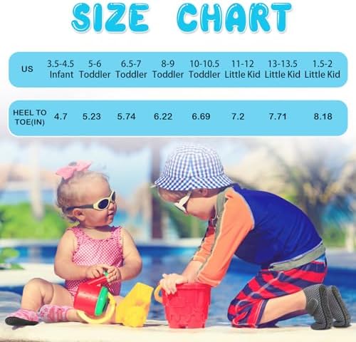 BARERUN Toddler Water Shoes Boys Girls Quick Dry Barefoot Aqua Shoes For Swim Pool Beach Non Slip Breathable Sandals Lightweight Summer House Slippers