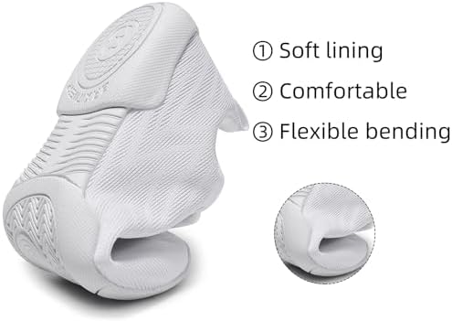 BAXINIER Girls White Cheerleading Shoes Breathable Youth Cheer Competition Sneakers Athletic Training Dance Tennis Walking Shoes