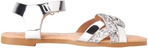 Bebe Girls Sandals - Big Girl And Toddler Girl Sandals With Durable Leather And Glitter Straps Summer Dress Shoes For Girls