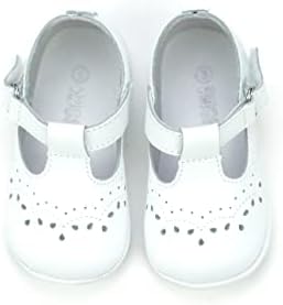Birdie Leather T-Strap Stitched Mary Jane Baby Shoes