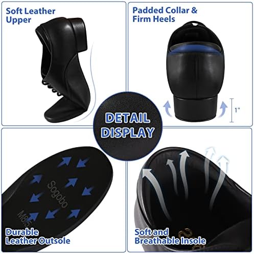 Black Ballroom Dance Shoes Leather Character Shoes For Men's Salsa Latin Tango Dancing