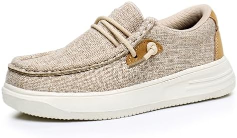 Blikcon Boys Girls Slip-On Casual Boat Shoes Light-Weight Lace Up Loafers(Toddler/Little Kid/Big Kid)