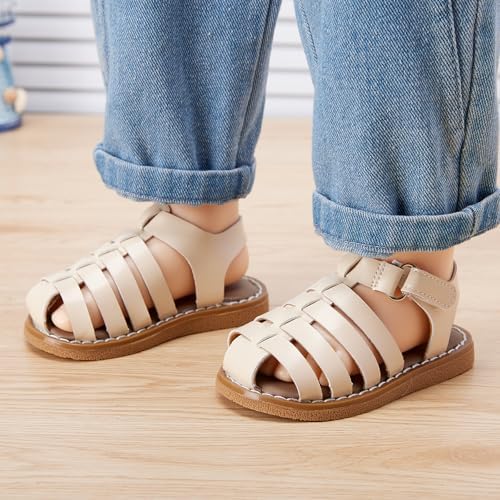 BMCiTYBM Baby Boy Girl Closed Toe Sandals Infant Summer First Walking Shoes Non-Slip Fisherman Sandals 6 9 12 18 24 Months