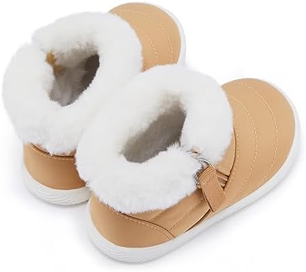 BMCiTYBM Baby Boy Girl Snow Boots Waterproof Winter Warm Booties Nonslip Lightweight Outdoor Shoes For First Walkers 6 9 12 18 24 Months(Infant/Toddler)