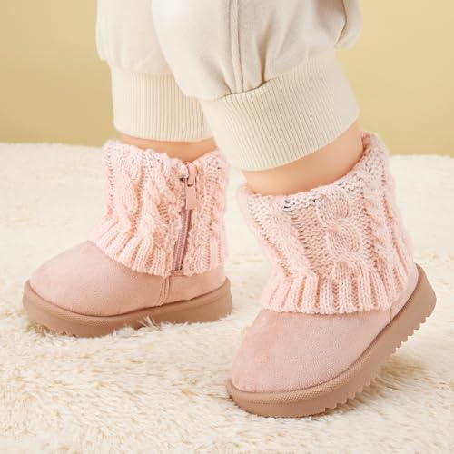 BMCiTYBM Baby Snow Boots Infant Boy Girl Winter Boots Nonslip Lightweight Outdoor Warm Shoes For Cold Weather 6 9 12 18 24 Months(Infant/Toddler)