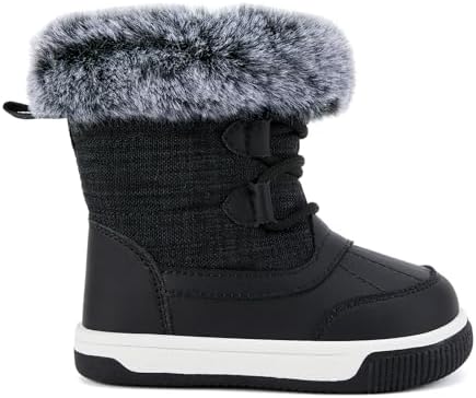 BMCiTYBM Toddler Boy Girl Snow Boots Waterproof Winter Warm Shoes Baby High Top Nonslip Lightweight Outdoor Sneakers For Cold Weather (Infant/Toddler)