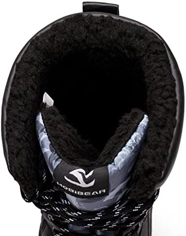 BODATU Boys' Waterproof Winter Snow Boots With Insulation For Cold Weather