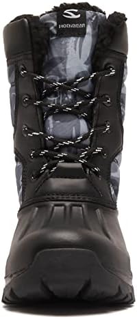 BODATU Boys' Waterproof Winter Snow Boots With Insulation For Cold Weather