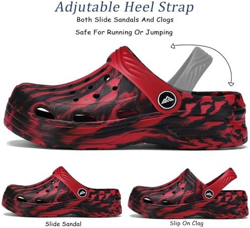 Boy Girls Comfortable Garden Clogs Slip-On Mules Slides Sandals Beach Slipper For Little/Big Kid