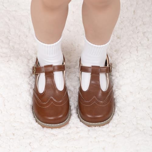 Boy's Girl's Classic T-Strap Dress Shoes Wedding Party Church School Uniform Oxford For Toddler/Little Kid