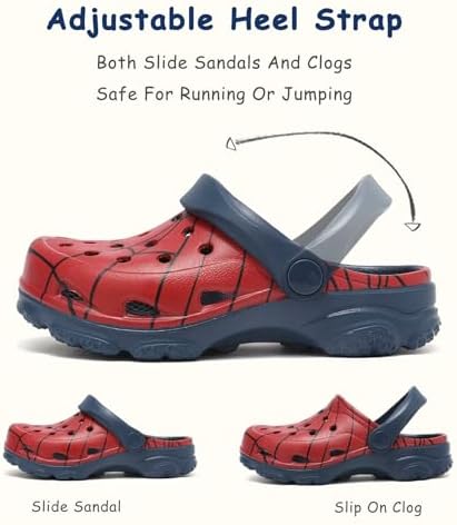 Boys And Girls Graphic Clogs For Kids Unisex Eva Mules For Big Kid Little Kid Boy And Girl Closed Toe Slide Sandals