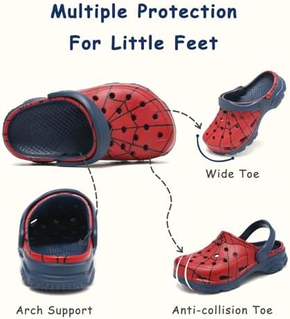 Boys And Girls Graphic Clogs For Kids Unisex Eva Mules For Big Kid Little Kid Boy And Girl Closed Toe Slide Sandals