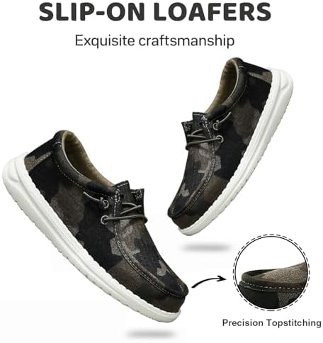 Boys Girls Loafers Slip-On Boat Shoes Kids Lightweight & Comfortable Lace-Up Casual Walking Shoes(Toddler/Little Kids/Big Kids)