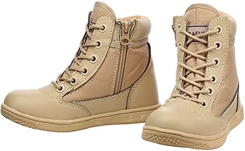 Boys Girls Outdoor Ankle Hiking Boots Trekking Walking Shoes Military Work Combat Jungle Boots