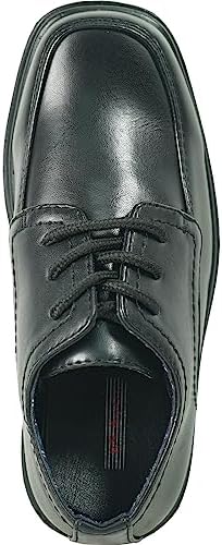 Bravo Boy Classic Slip-on Loafer And Lace-up Oxford William Kid Dress Shoe School Uniform With Removable Insole And Square Toe Black Brown Black Patent